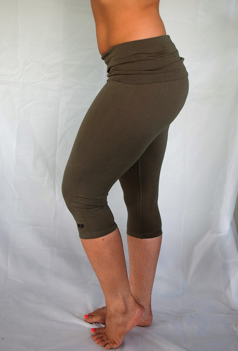 Sage 3/4 Length Yoga Pants by Lotus Tribe Clothing / Capri