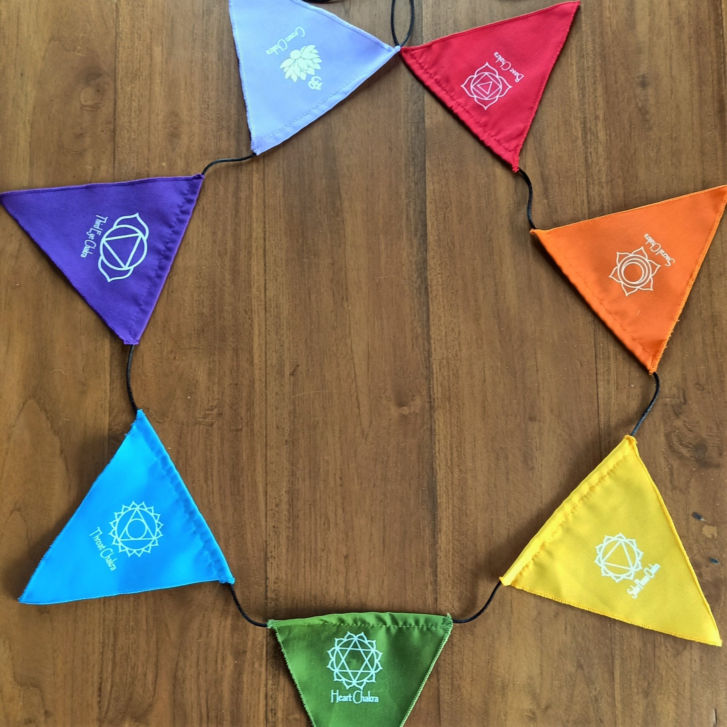 Triangle Printed Chakra Flags