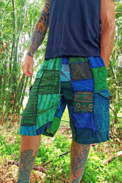 Patchwork Cargo Shorts