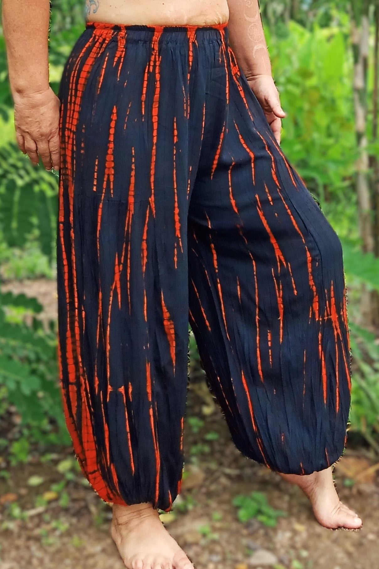 Fire Tie Dye Harem Pants