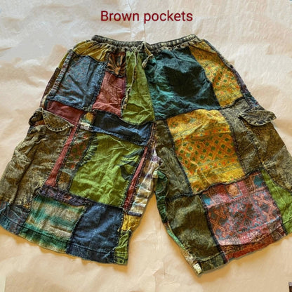 Patchwork Cargo Shorts