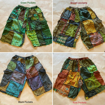 Patchwork Cargo Shorts