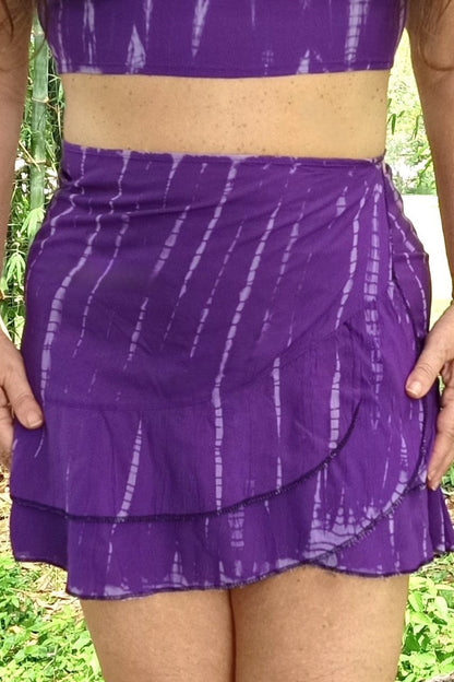 Purple Passion Tie Dye Wrap Skirt