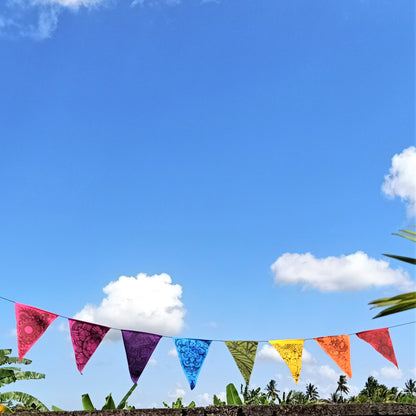 Rainbow Tribal Print Flags