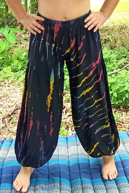 Rainbow Zebra Harem Pants