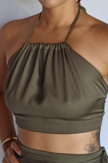 Halter Top in Sage