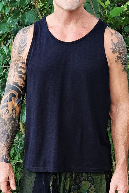 Black Hemp Tank Top