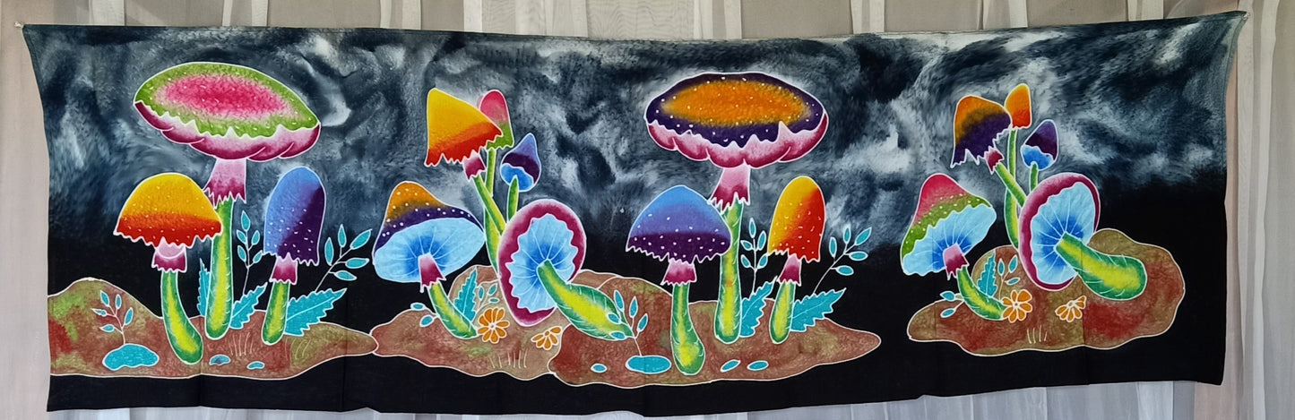 Mushroom Batik Wall Hanging