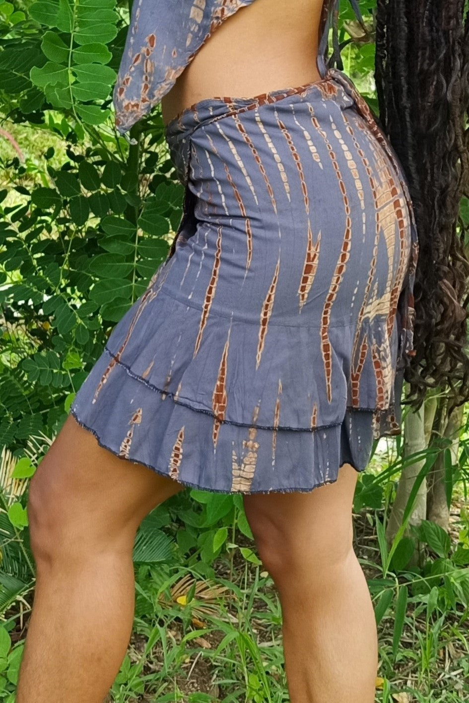 Blue Agave Tie Dye Wrap Skirt