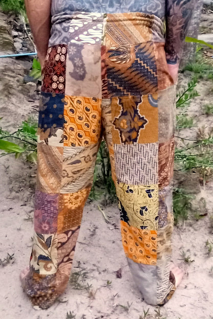 Patchwork Pants Browns