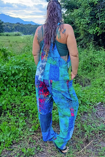 Rayon Patchwork Overalls