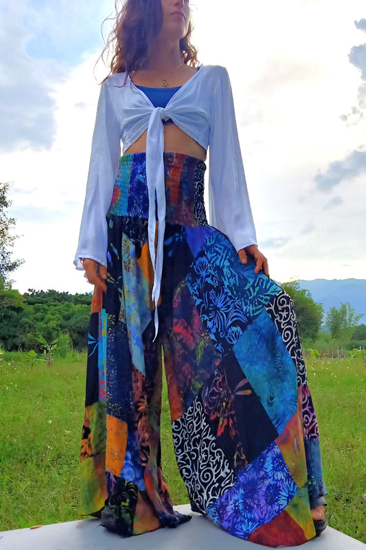 Patchwork Palazzo Pants