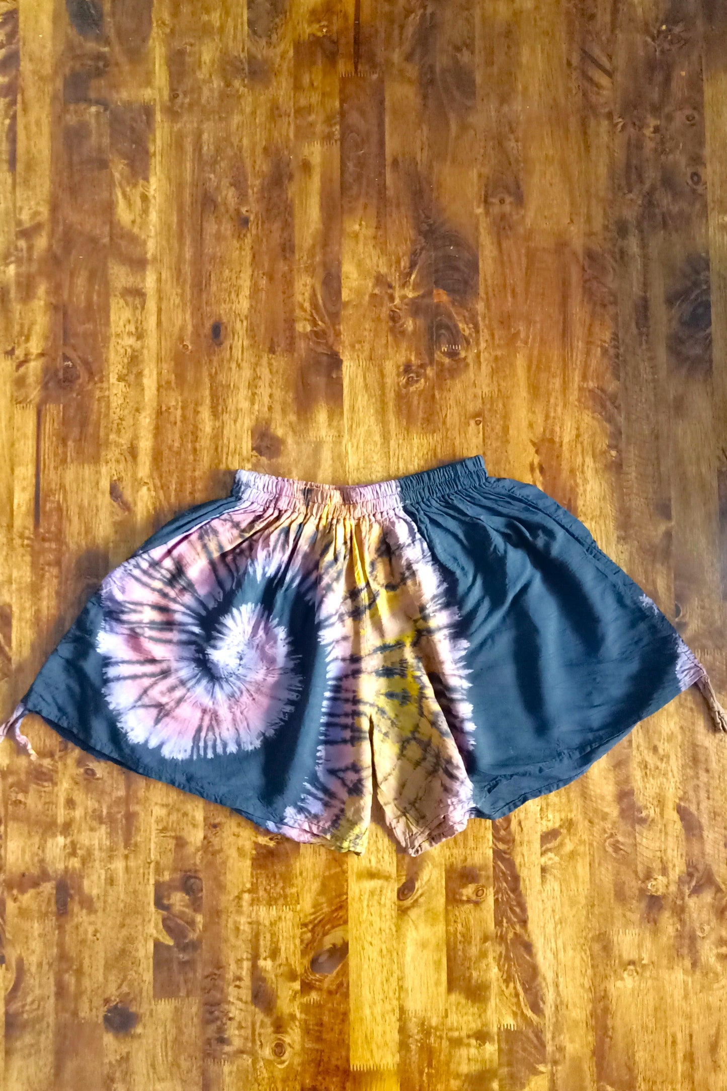 Purple Swirl Tie Dye Baggy Shorts