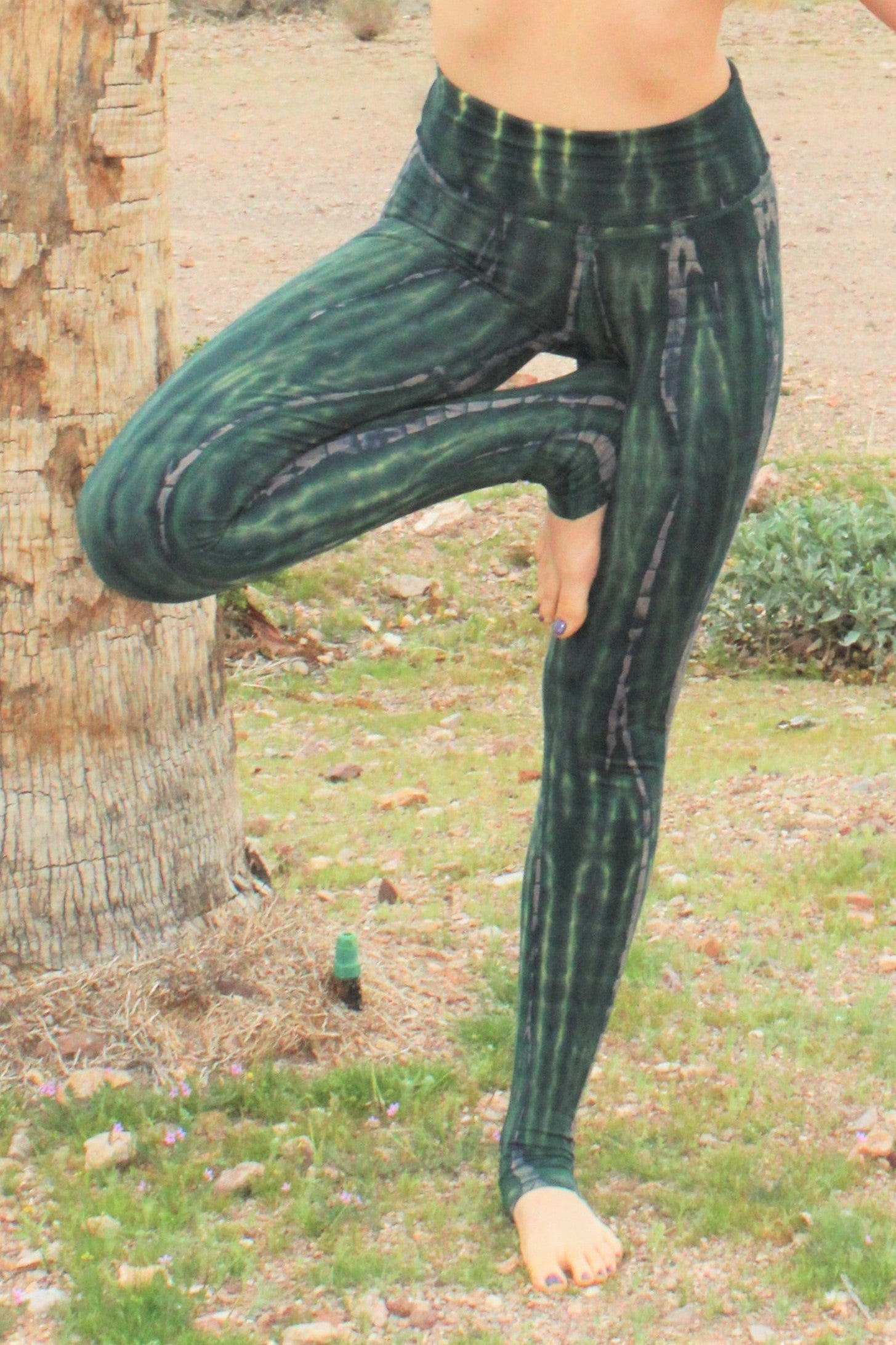 Aquamarine Net Tie Dye Leggings- yoga pants –